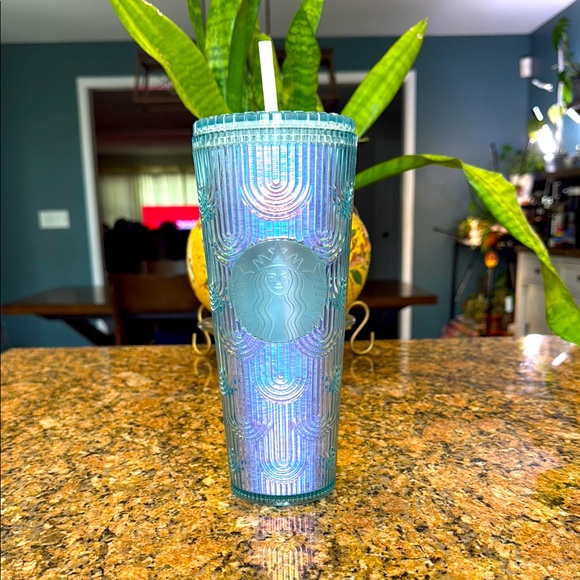 Starbucks Other - Starbucks Blue Iridescent Tumbler with Straw